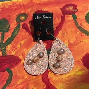 Sparkling Teardrop Earrings - Gold